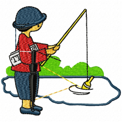 Fishing Embroidery Design 12 Fishing Embroidery Design 12